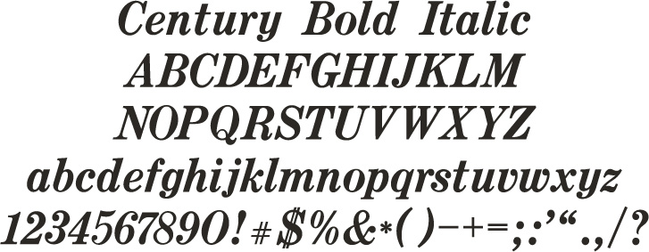 Century Bold Italic