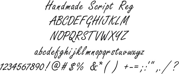 Handmade Script Reg